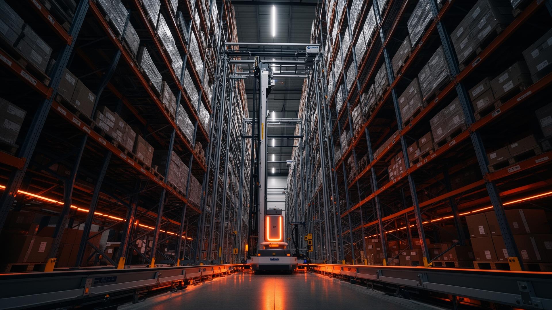 ASRS shuttle in operation